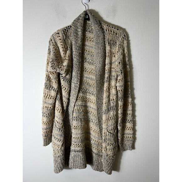 Womens Mystree Knitted Beige Cardigan Sz M - Picture 1 of 3